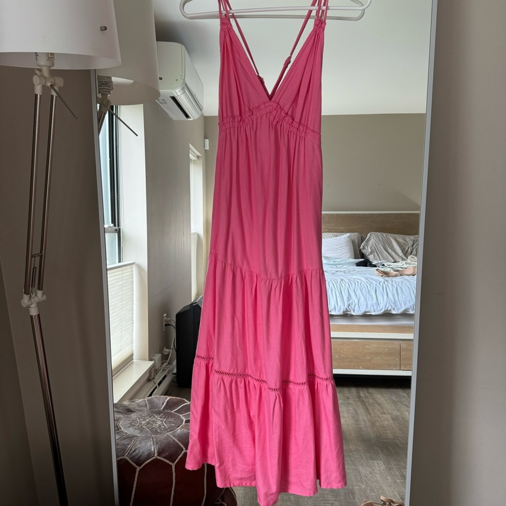 Bubblegum Pink Bershka Flowy Sundress